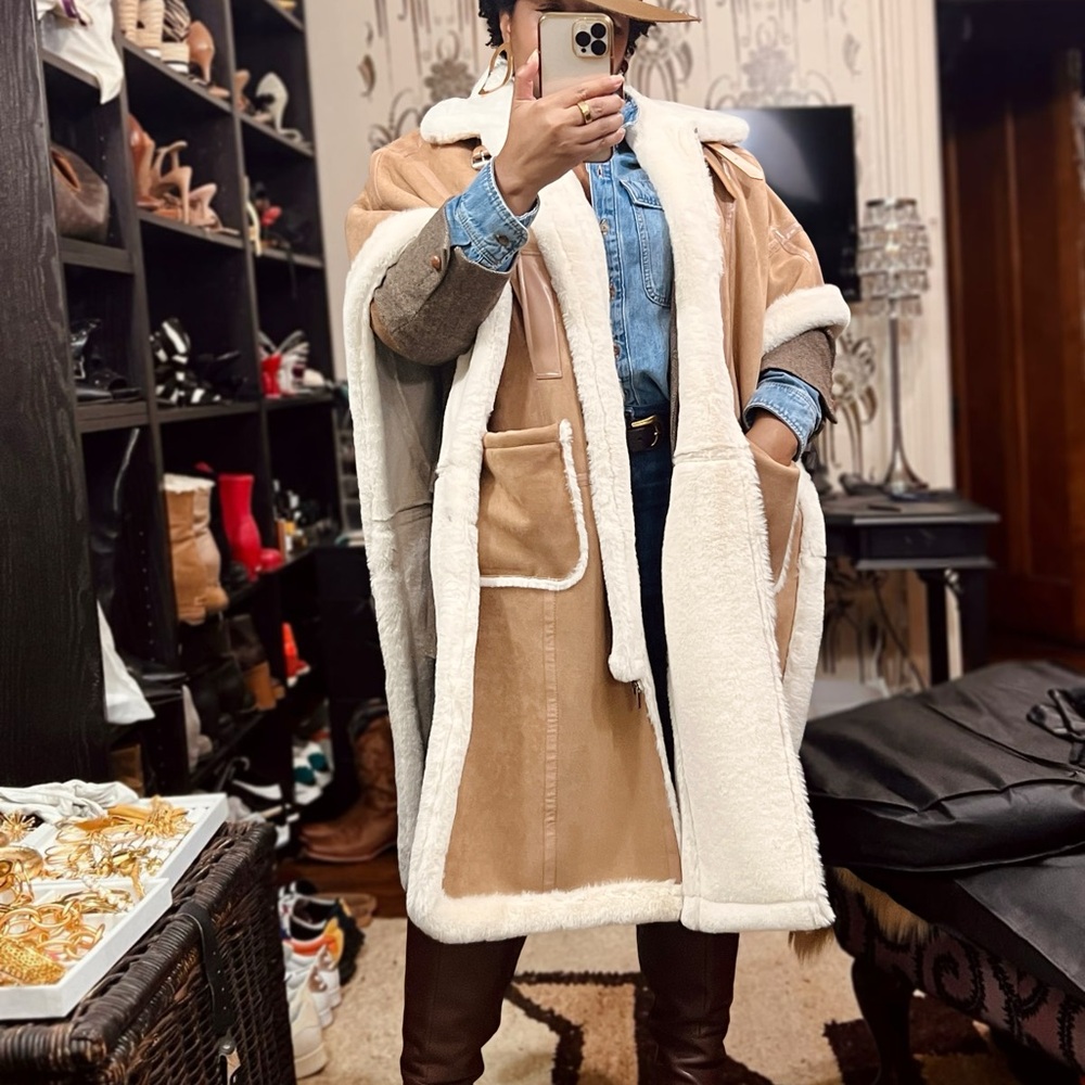 Azaela Wang Faux Fur Poncho